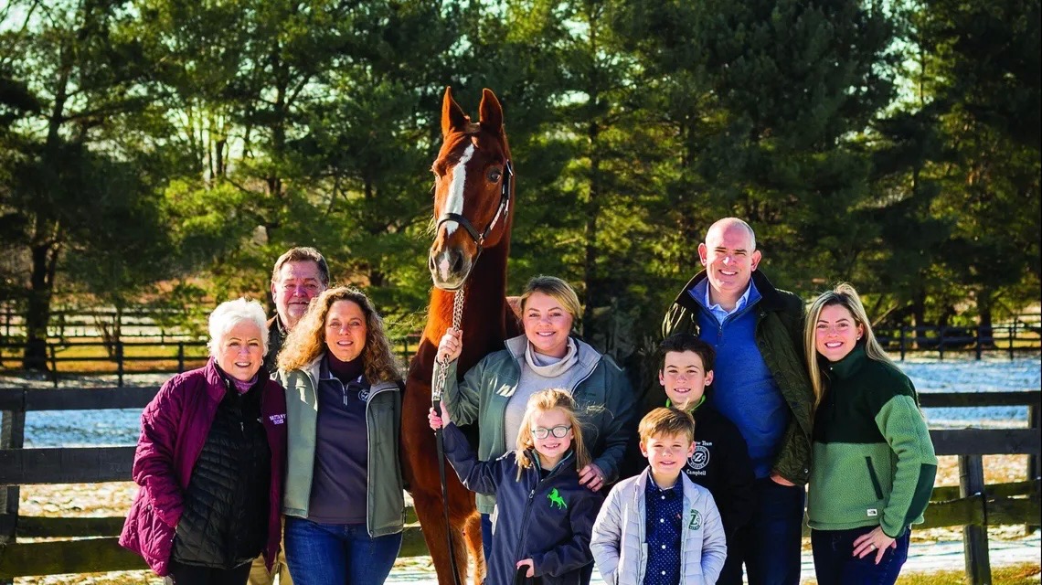 Zubrod Stables family and horse